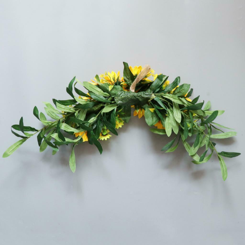 Elegance Yellow Sunflower Summer Wreath for Front Door Wreaths Indoor Outdoor