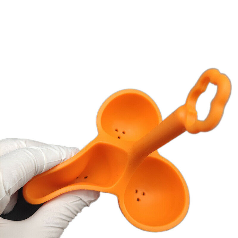 3 Holes Egg Container Handle Separator Boiled Egg Holder Silicone Tr.l8