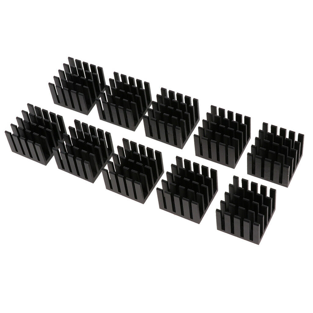10pcs Black Aluminum Heat Sink Heatsink Module Cooler Fin for Led Amplifier