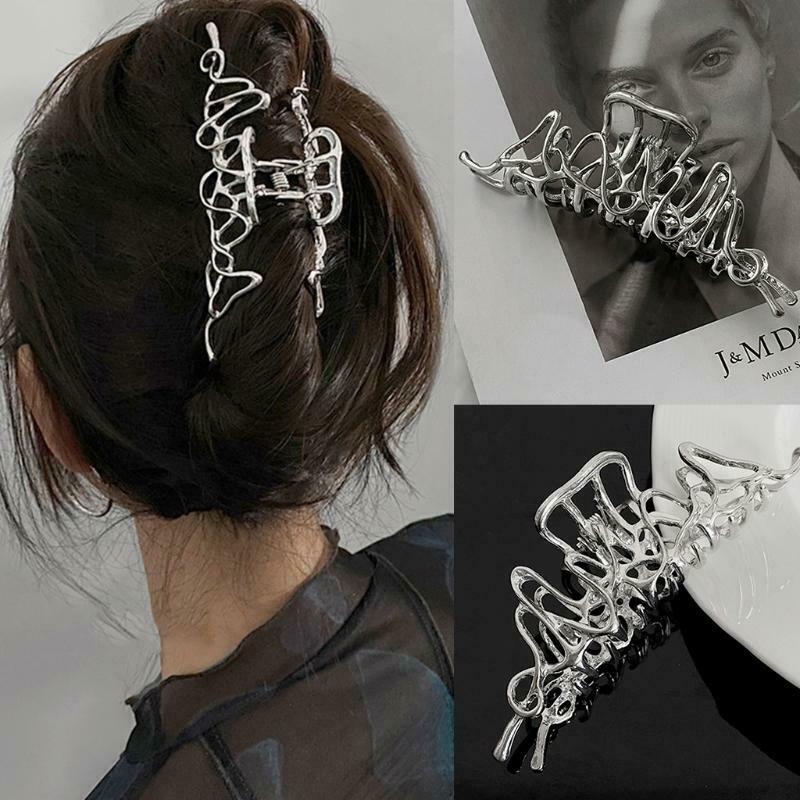 Hair Claw Clips Large Metal Clip Irregular Barrettes Punk Style Hair Props