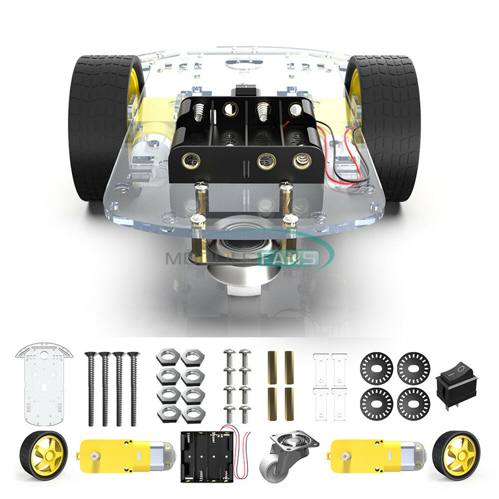 2PCS Durable 2WD Smart Robot Chassis Kit/Speed encoder Box 2 motor 1:48 Arduino