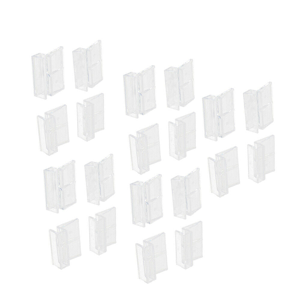 20Pcs 10mm Aquarium Fish Tank Glass Cover Support  Fastener Clips