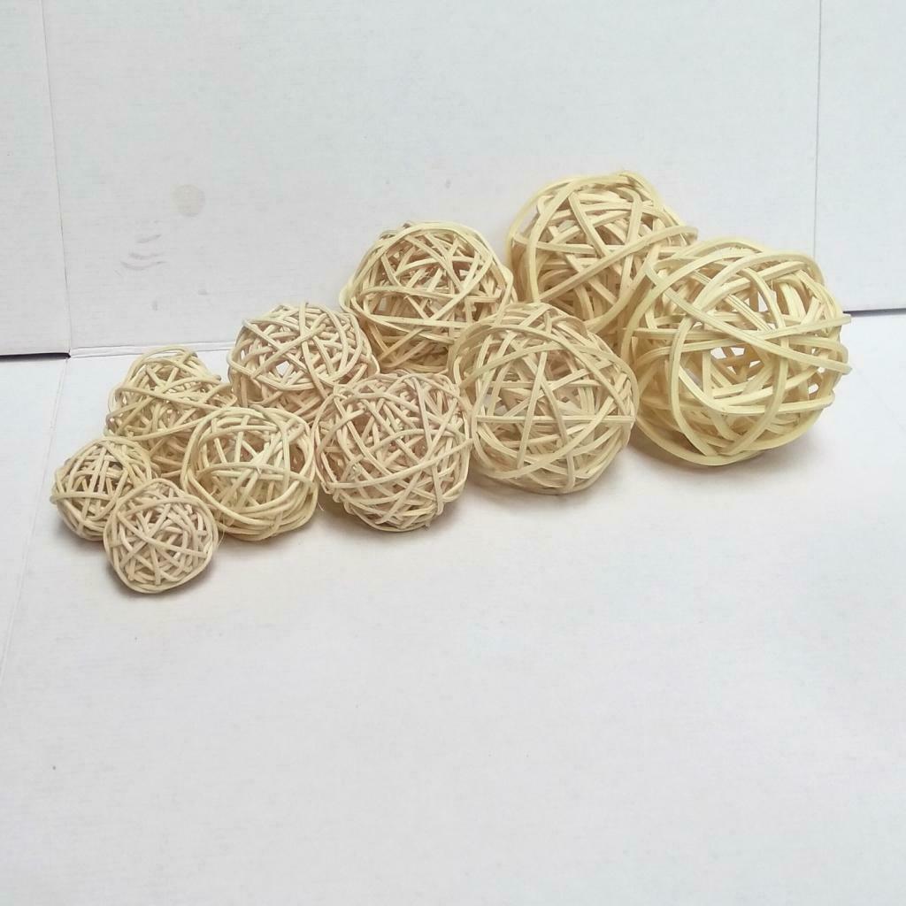 10Pcs     Rattan     Wicker     Ball     Photo     Props  ,   3  -  7cm     Home