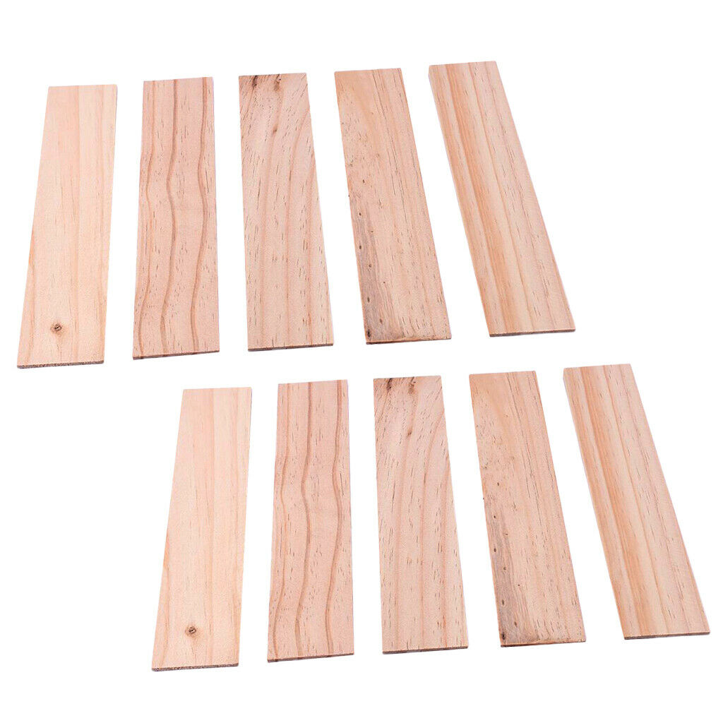 10PCS Natural Balsa Wood Veneer Plain Plate for Crafts Ship 250x50x3mm