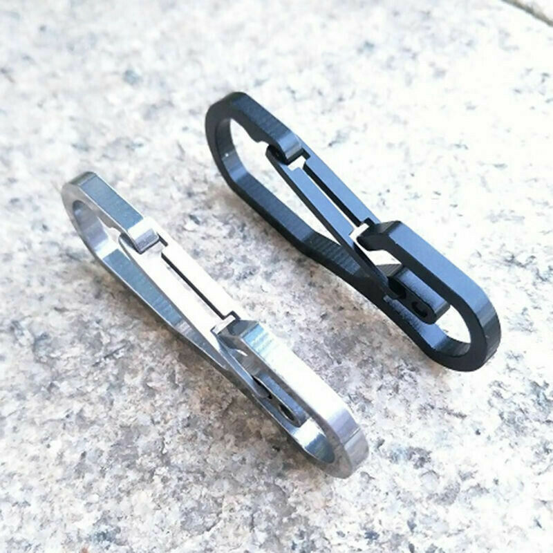 Stainless Steel Climbing Carabiner Key Chain Clip Hook Buckle Keychain Outdoo NC
