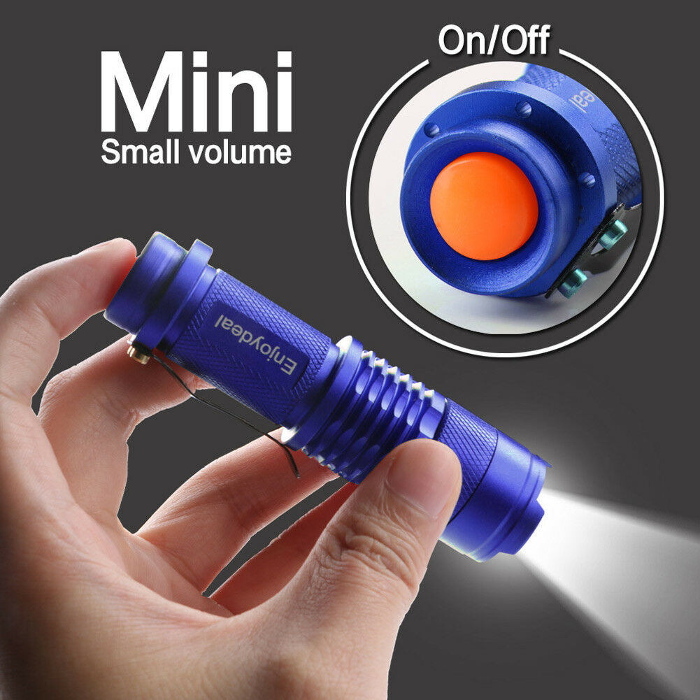 Portable Mini Q5 Zoomable 1200 LM LED Focus Flashlight Torch Lamp Outdood Tool