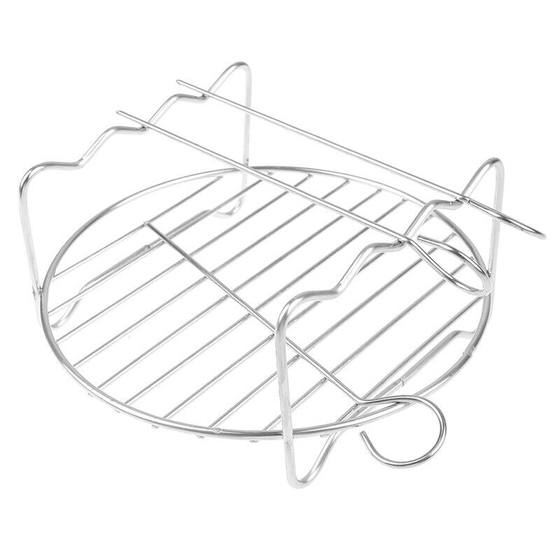 Baking Tray Skewers Air Fryer Stainless Steel Holder BBQ Rack Double-de.l8