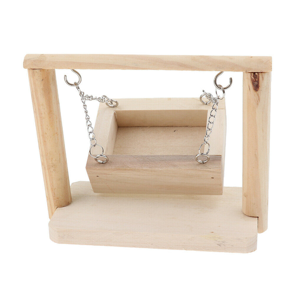 Wooden Platform Hamster Swing for Mouse Chinchilla Gerbil Hamster Kits for Small