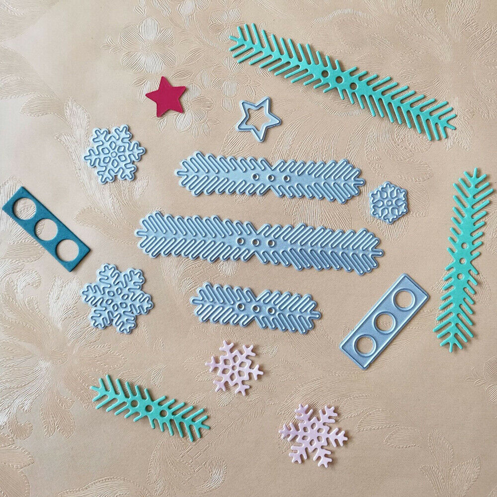 Christmas Tree Leave Pine Metal Cut Dies Stencil Xmas Scrapbooking Decoration