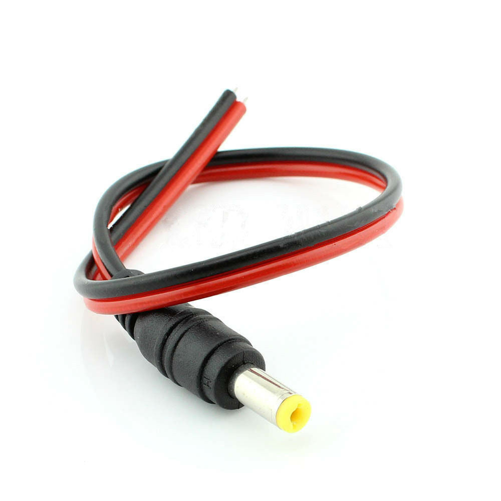 10PCS 5.5x2.1mm 12V Male+Female DC Power Socket Jack Plug Connector Cable Wire