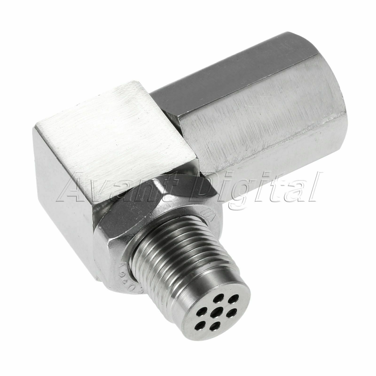 Car Oxygen Sensor M18x1.5mm Eliminator Mini Catalytic Converter 90 Degree Angled