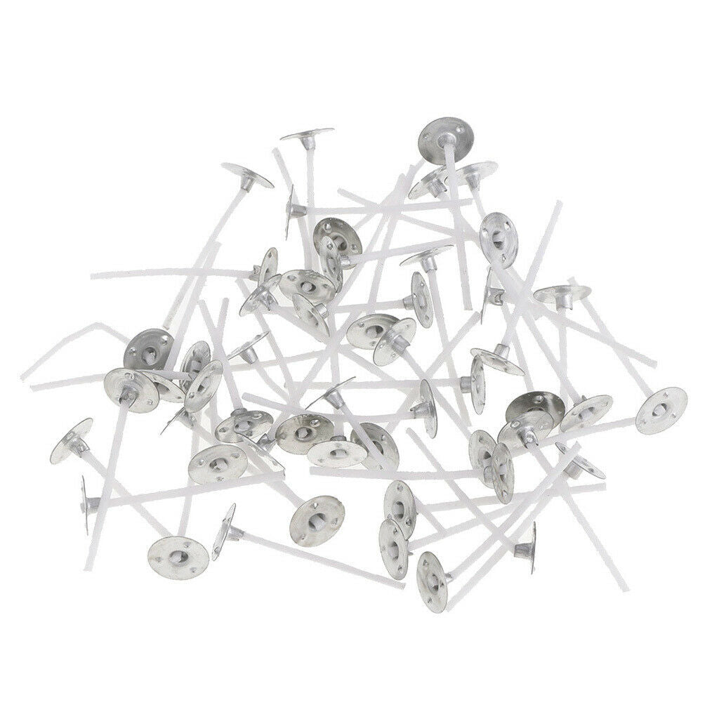 200 Pieces Waxed Candle Wicks with Sustainers Tealight Candle Wick Supply