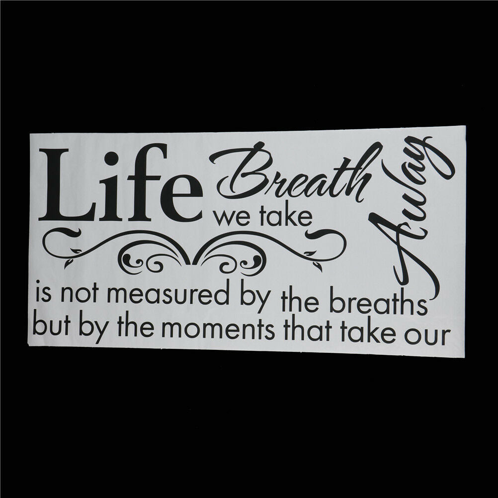 Breath Away Saying Wall Stickers For Living Room Bedroom Decoration  JfJC.l8