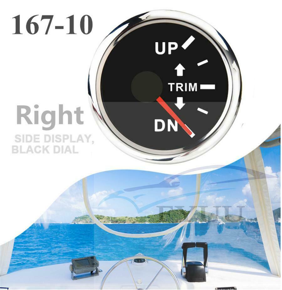 52mm Trim Gauge Meter UP-DN In Outboard Engine For Boat Marine 167-10ohms Black