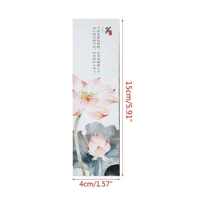 30Pcs Retro Paper Bookmark Exquisite Poems Bookmark Page Divider Gift Supplies
