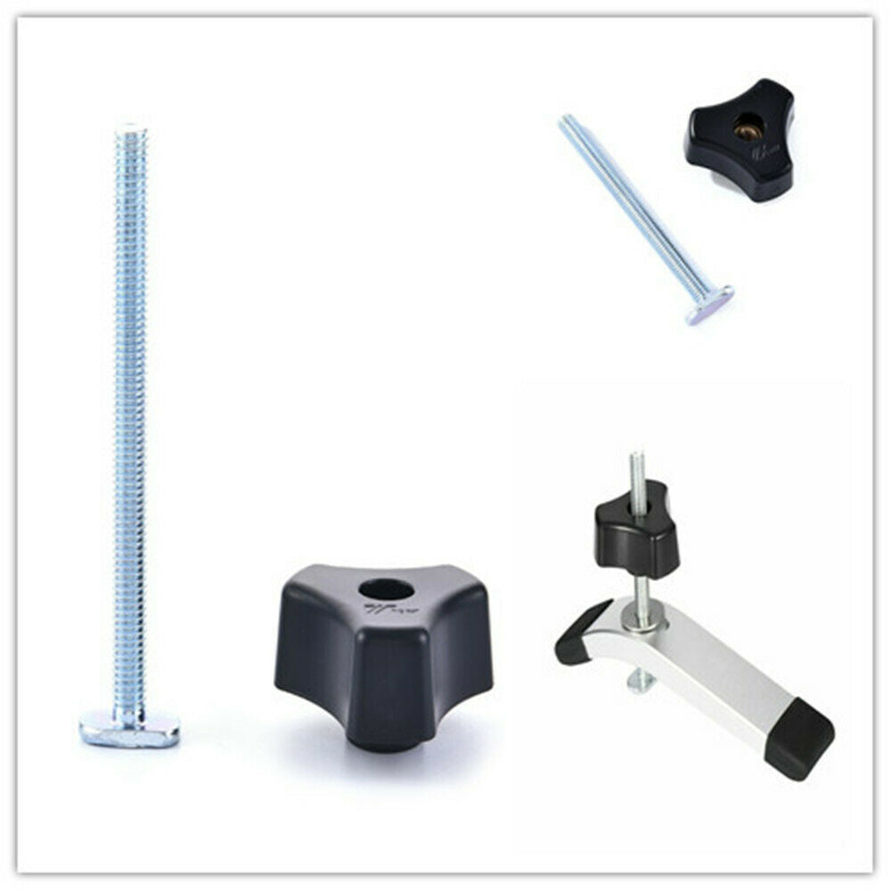 Metal Alloy Quick Acting Hold Down Clamp Set for T-Slot T-Track Woodworking Tool