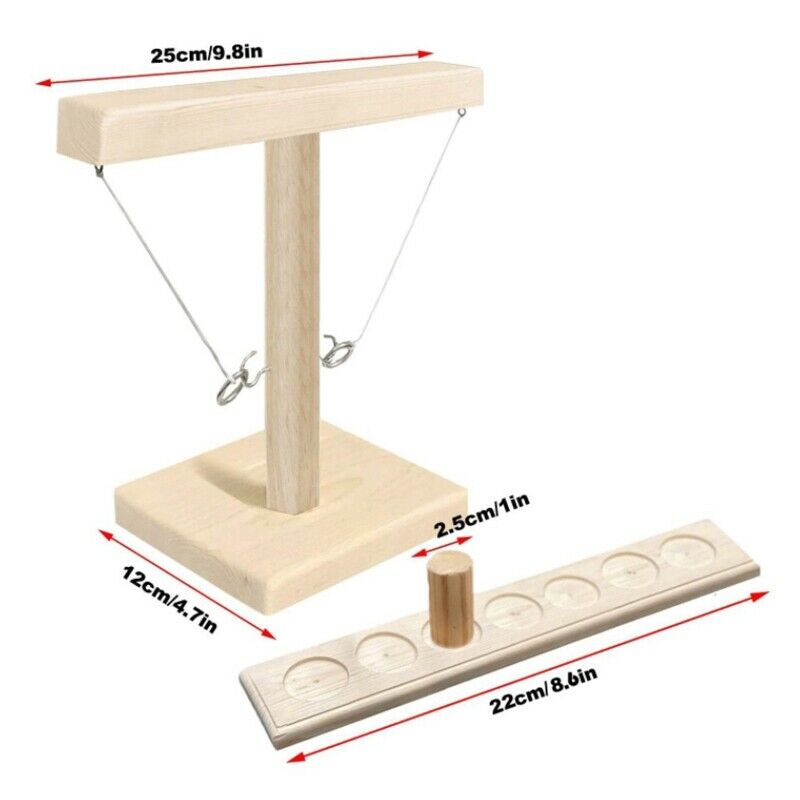 Party Toys Leisure Industrial Style Bar Drink Shop Handmade Wooden  Toss HooU6O5