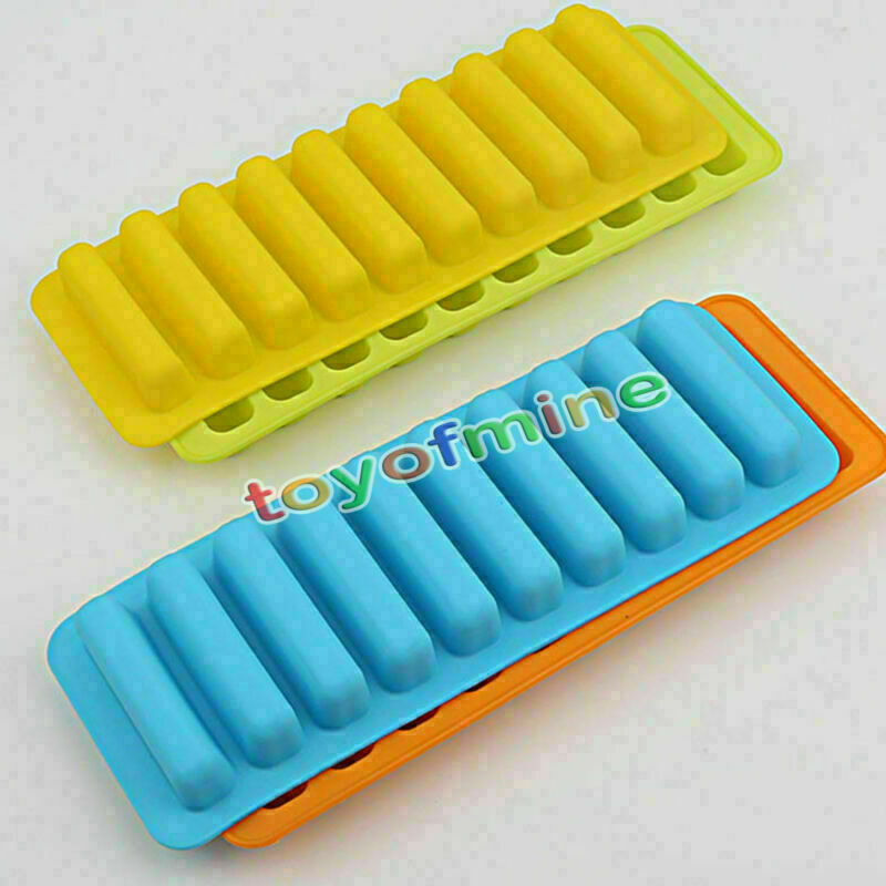 Cylinder Ice Chocolate Cube Tray Silicone Molds Jelly Mould Block Thumb Soft Bar