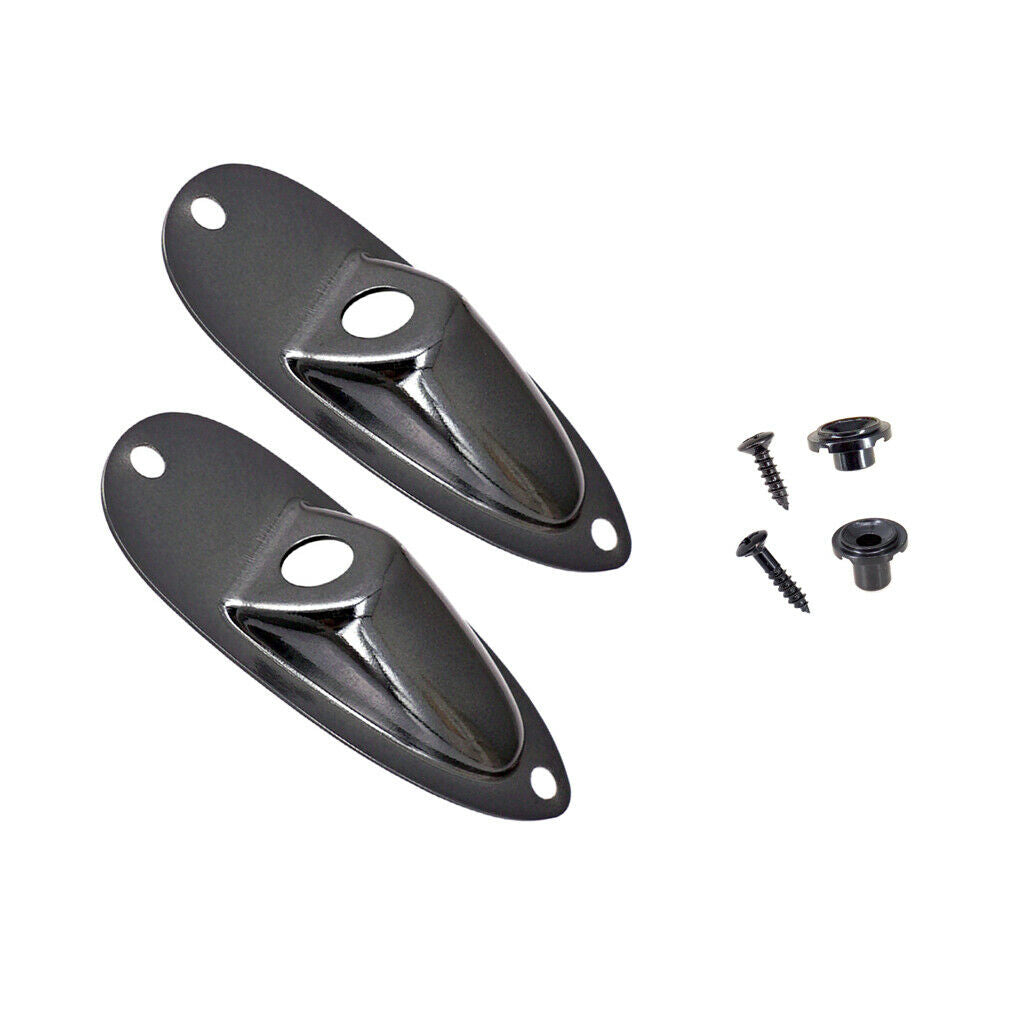 Output Input Jack Socket Plates with String Retainer for Guitar Replacement