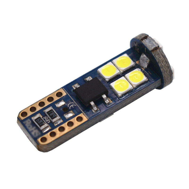 10PCS Canbus T10 3030 12 SMD LED White Car Side Light Lamp License Plate Bulbs