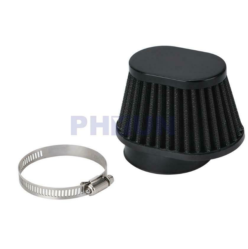 2pcs Black Motorcycle 2.35" 60mm Air Intake High Flow Cone Filter Mushroom Head
