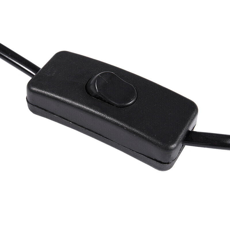 US Plug 1.8M Power Cord on/off Button Switch AC110V 3A AC250V 6A Black E2O1O1