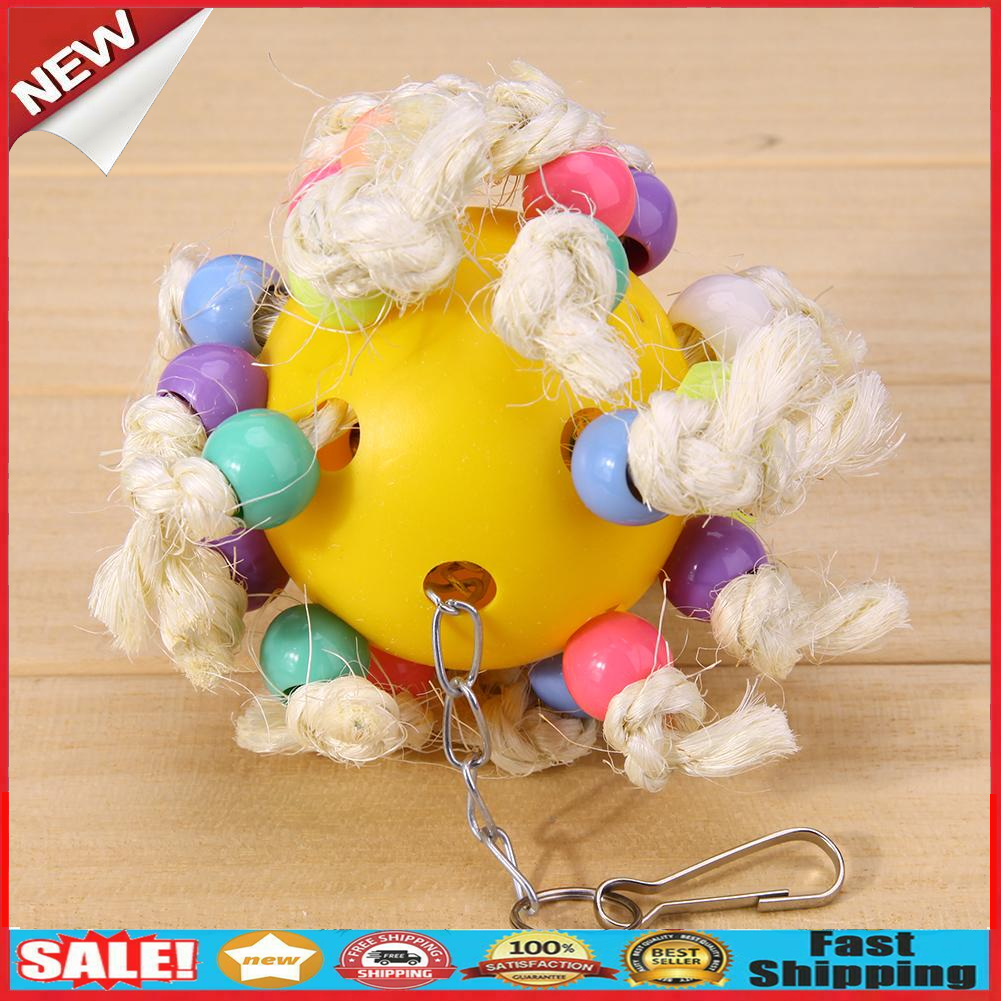 Wooden Parrot Birds Toys Plaything Colorful Pet Bird Accessories(2) @