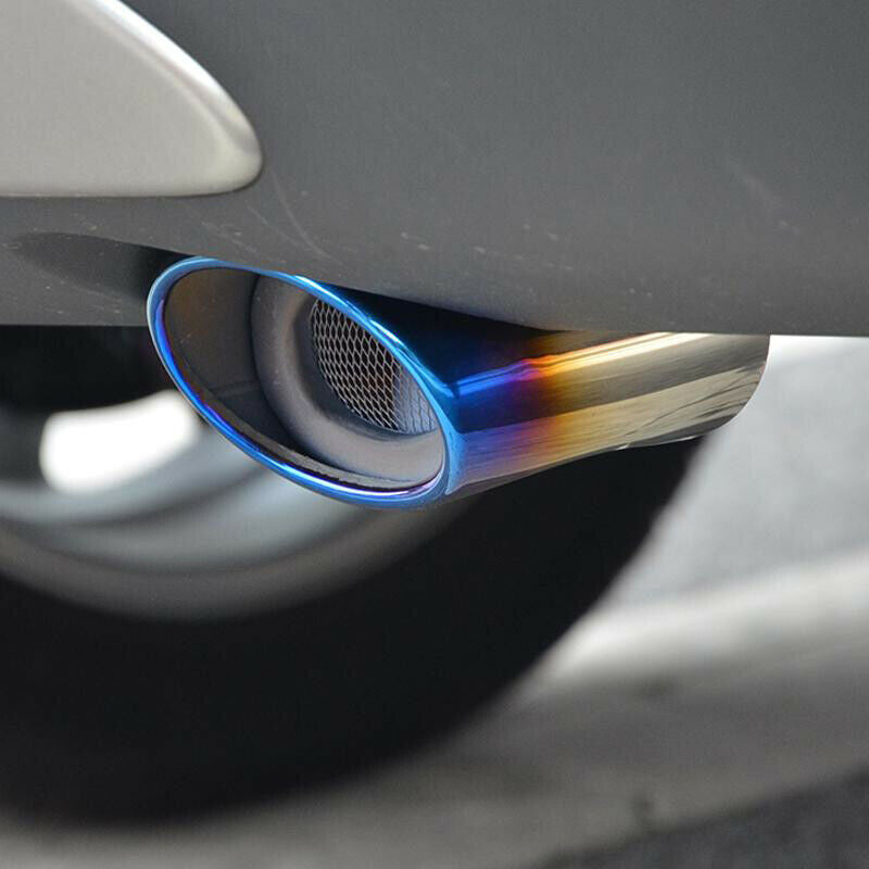 63MM Stainless Steel Tailpipe Nozzle Car Rear Tail Muffler Exhaust Pipe Net Tip