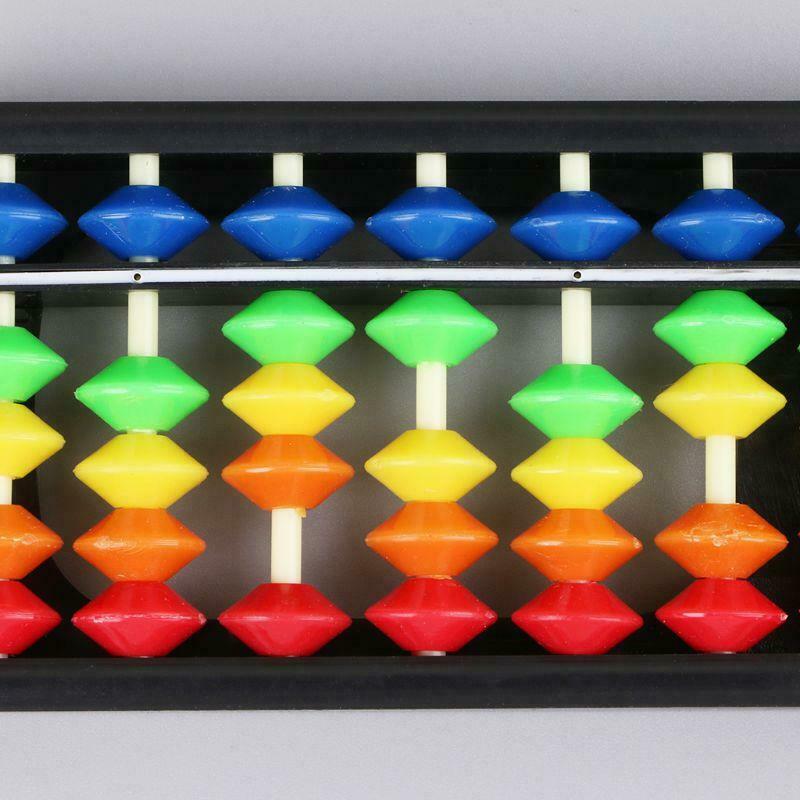 13 Column Portable Plastic Abacus Arithmetic Soroban Calculating Tool With Beads