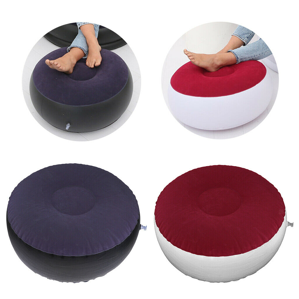 2 Pieces Inflatable Stool Ottoman Camping Leisure Air