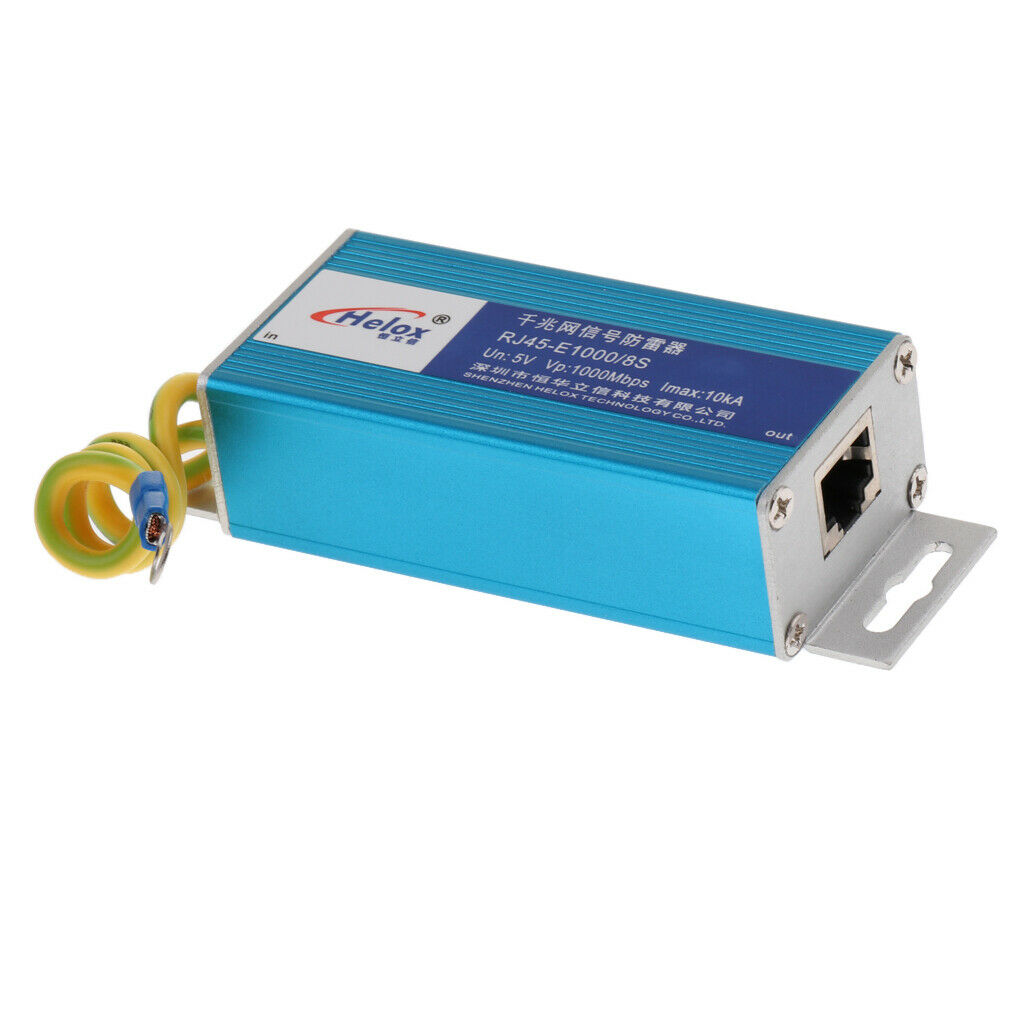 Gigabit Ethernet RJ-45 Surge Protector for Thunder &  Protection