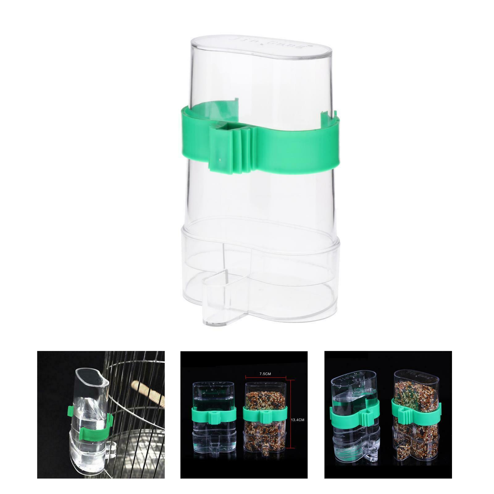 Bird Water Dispenser Hanging Cage Outside Small Animal Foods Bowl Feeder Drinker