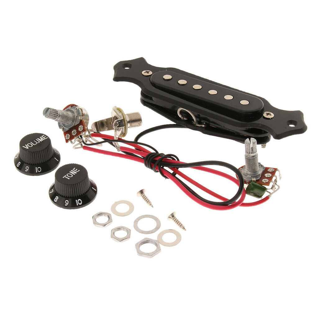 6 String Single String Pre-Wired Guitar Pickup with Volume Tone Knob