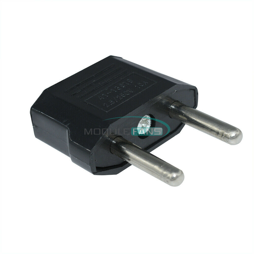 10PCS US USA to EU Euro Europe AC Power Plug Converter Travel Adapter Charger