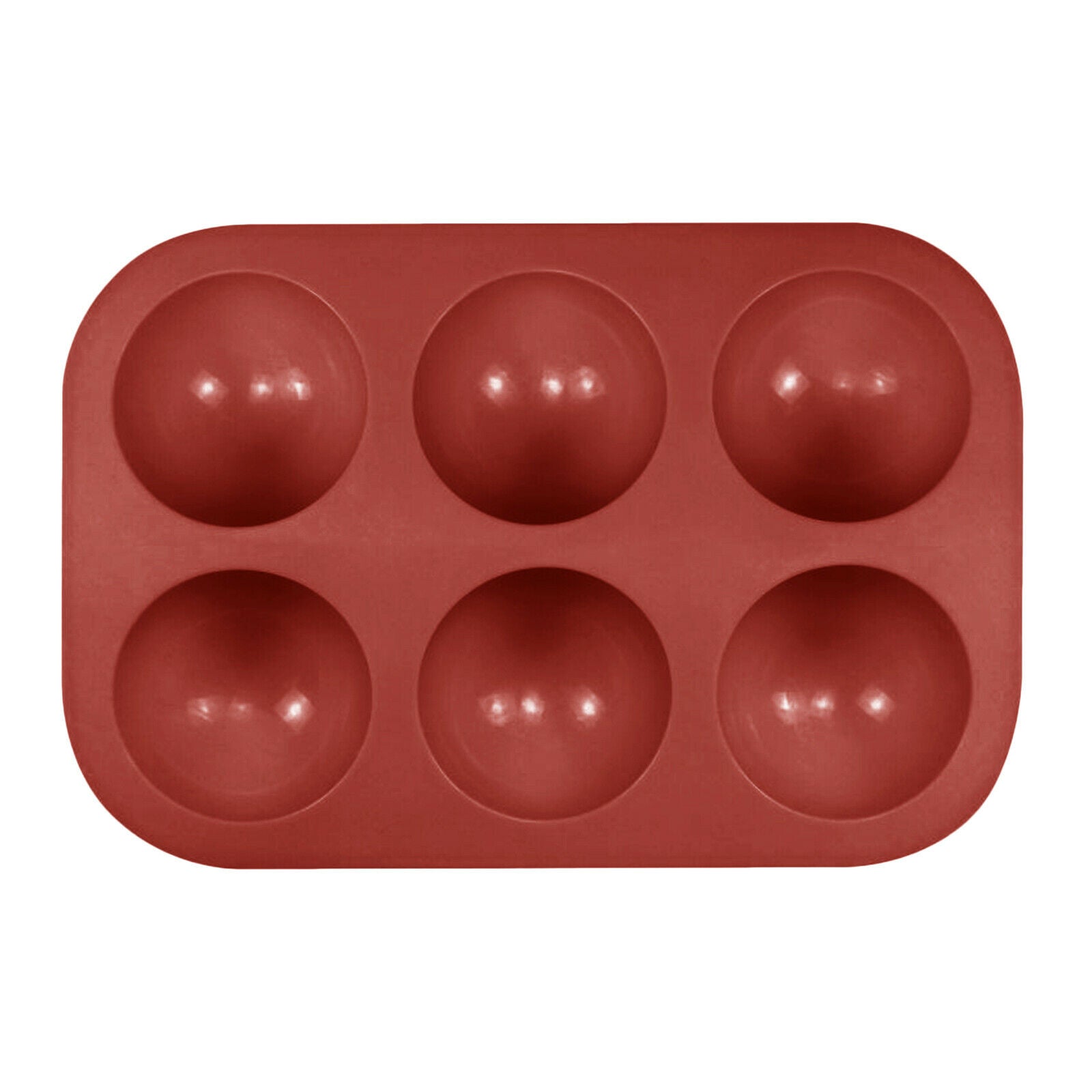 Half Ball 2" 6 Cell Silicone Chocolate Mold Sphere Muffin Cake Baking Mold