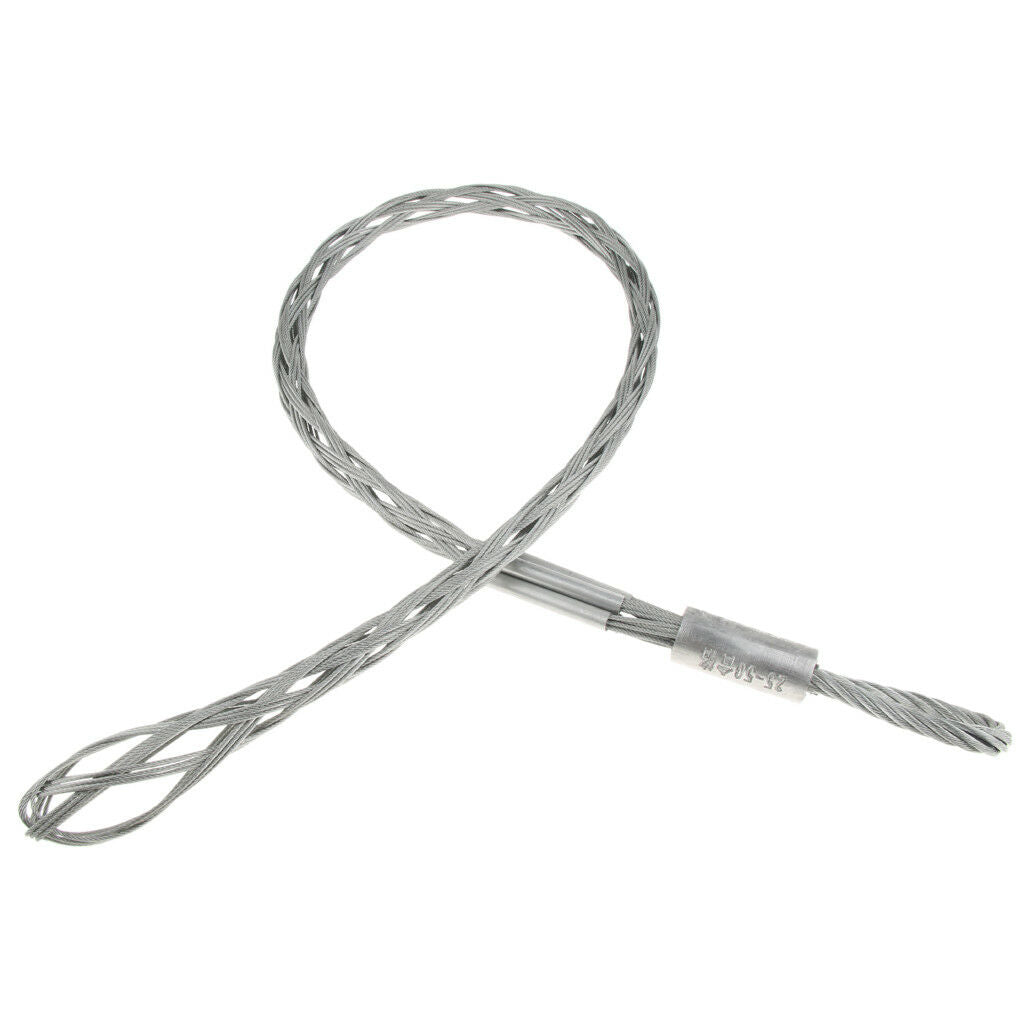 Cable Socks Pulling Grip Fit 1- 2" Dia. Single Wire Galvanized Steel 1.2m