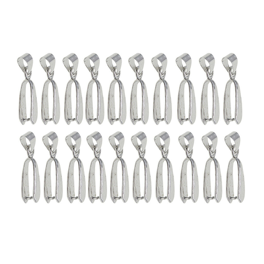 20x Brass Pendant Charms Pinch Bails Connector