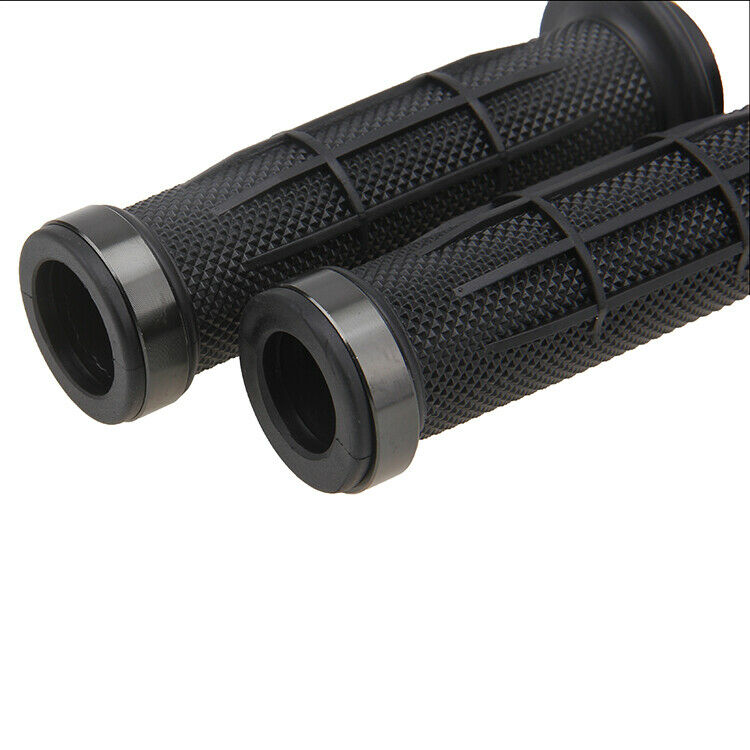 2 Pcs Front Motorcycle Handlebar Hand Grips Gray Rubber Universal Fit For BMW