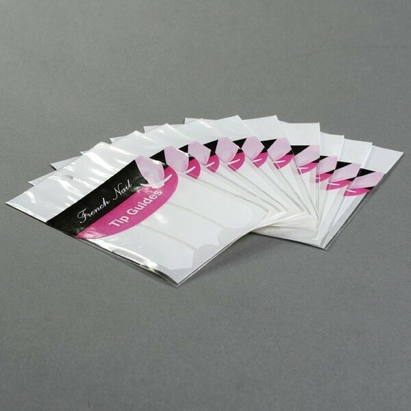 10 pcs 1100 French Nail Finger Manicure Tip Guides PVC