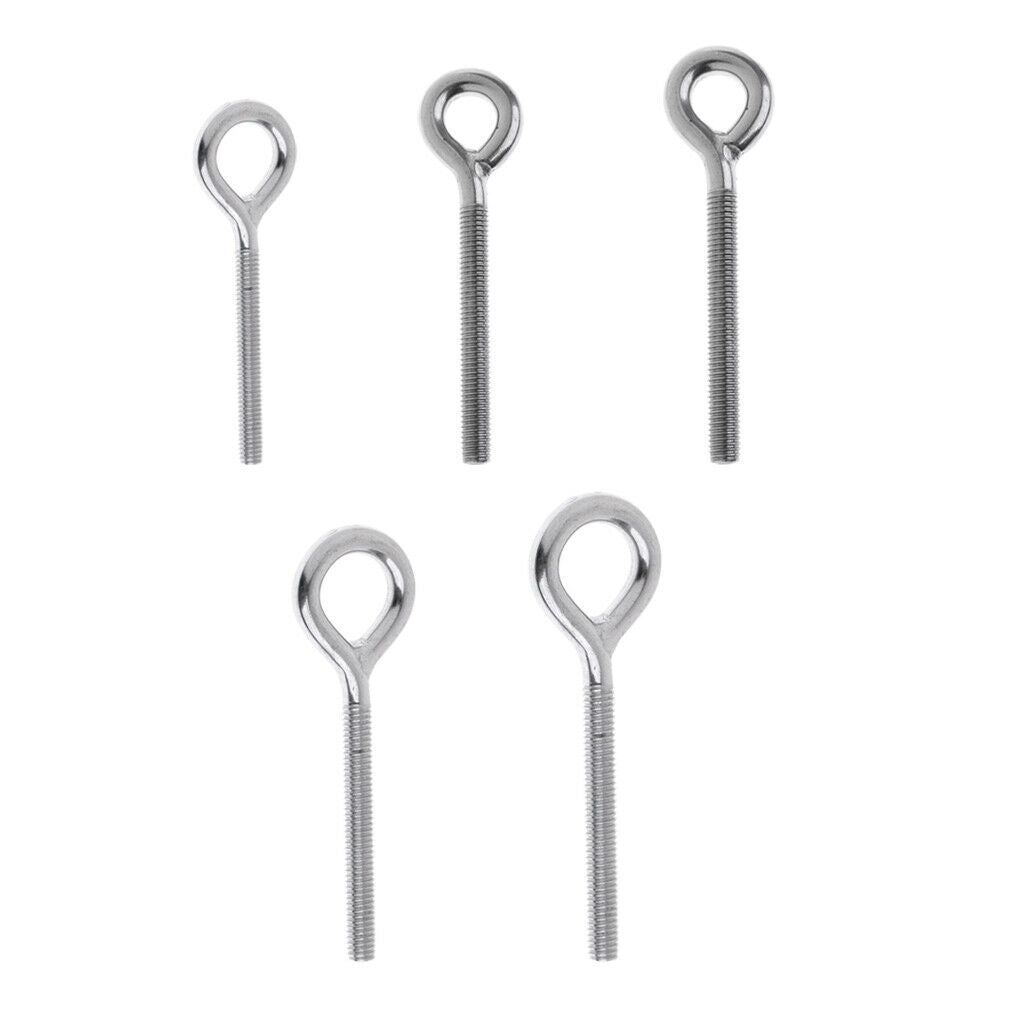 5x Marine Grade Stainless Steel Long Lifting Eye  - M4 M5 M6 M8 M10