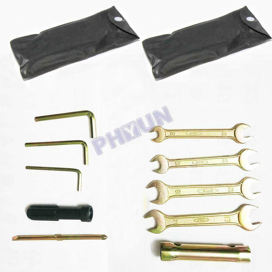 9x Motorcycle Repair Tool Kit Spark Plug Spanner Wrench Socket Tool Universal