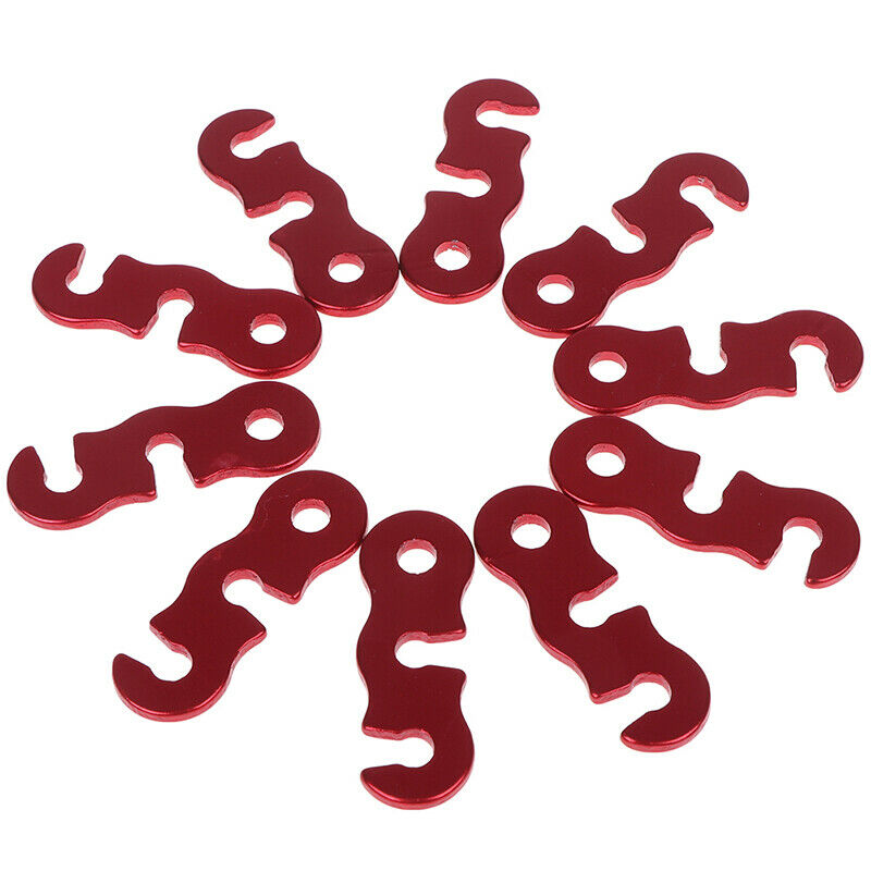 10Pcs Aluminium Alloy Adjuster Tent Rope Tightener Tensioner Quick Rele DD