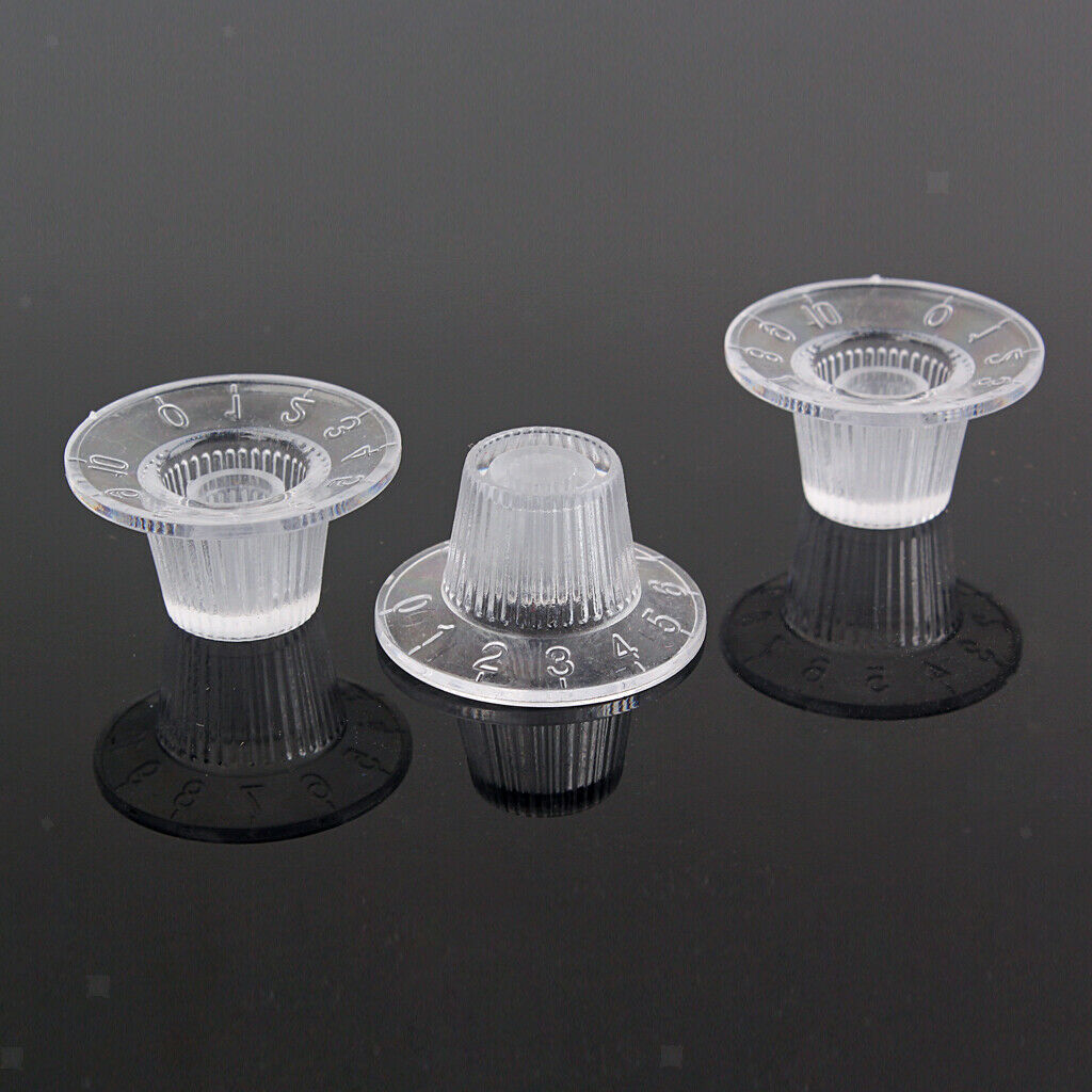 3pcs/set Clear Guitar Amp Amplifier Knobs For Guitar Bass Replacement Parts