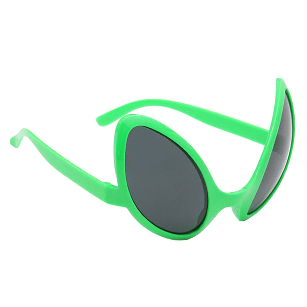 2X Novelty Alien Party Glasses Fancy Dress Costume Green Frame Gray Lens
