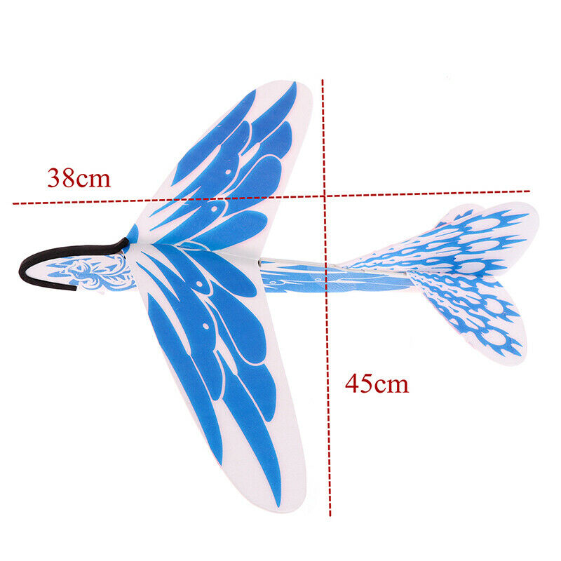 Assemble Foam Airplane Rubber Band Ejection Outdoor Launch Glider Pla.l8