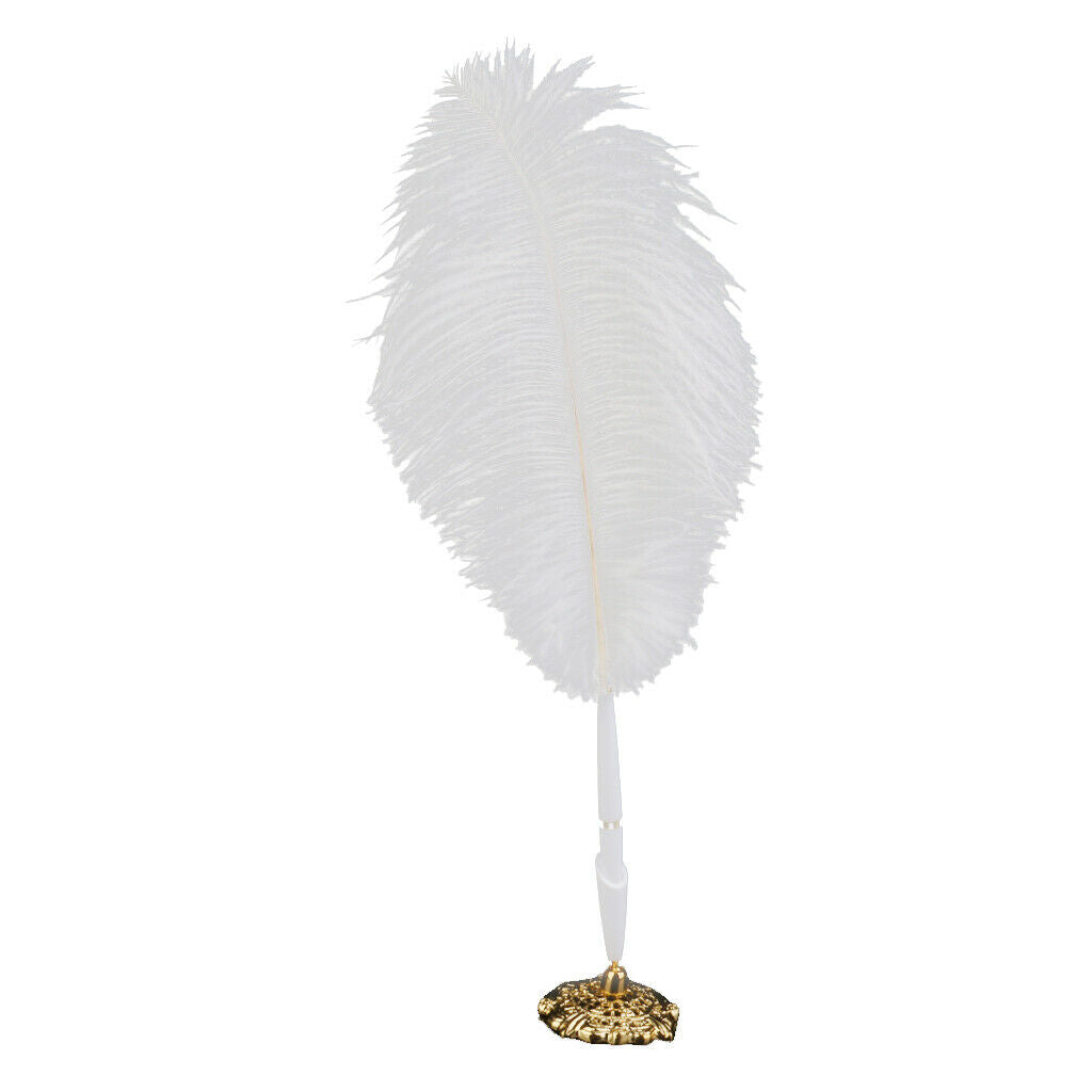 Signing Pen W/Holder+ Guest Book W/Satin Flower Wedding Decoration