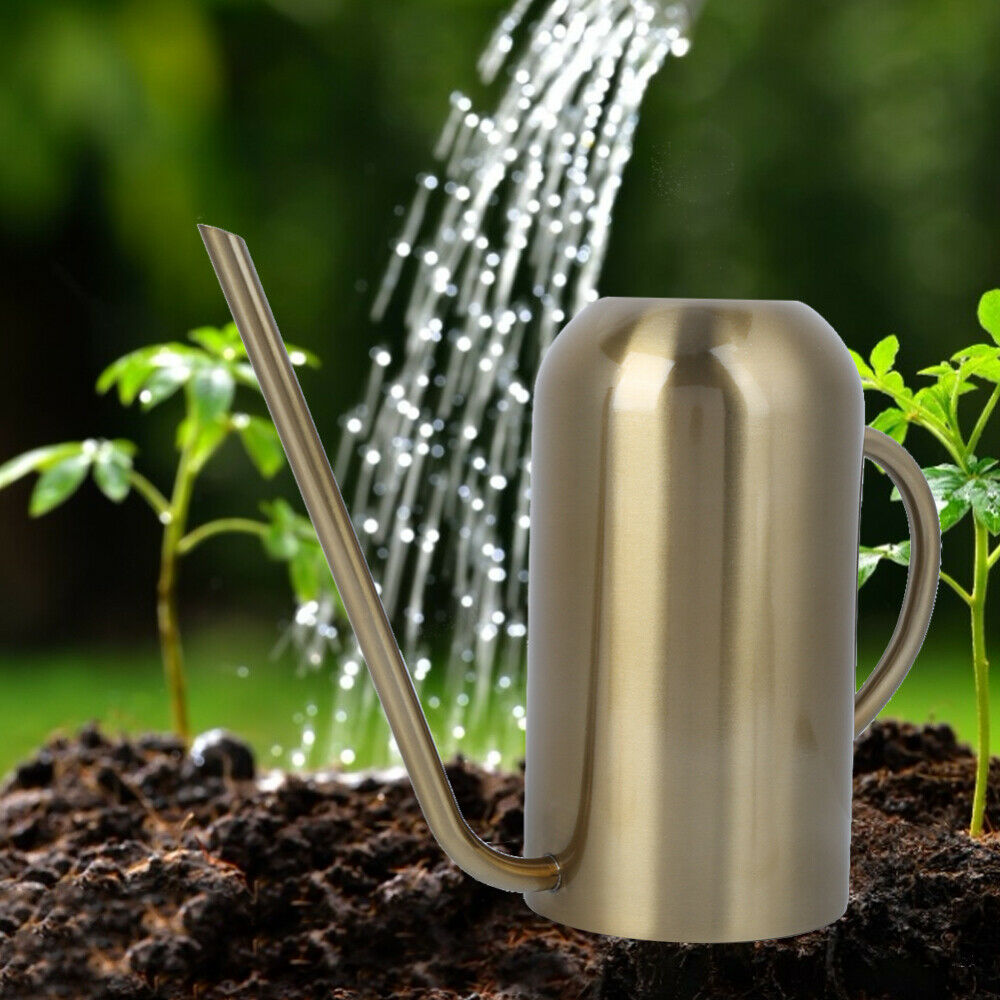 1.5L  Long Spout Watering Can Spray Sprinkling Pot Stainless Steel Watering Pot