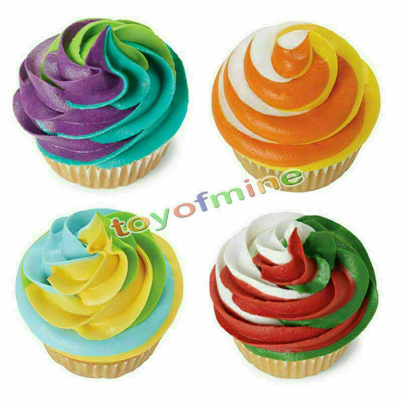 3 Color Piping Bag Nozzle Cake Converter Coupler Decorating Crafts icing Tools
