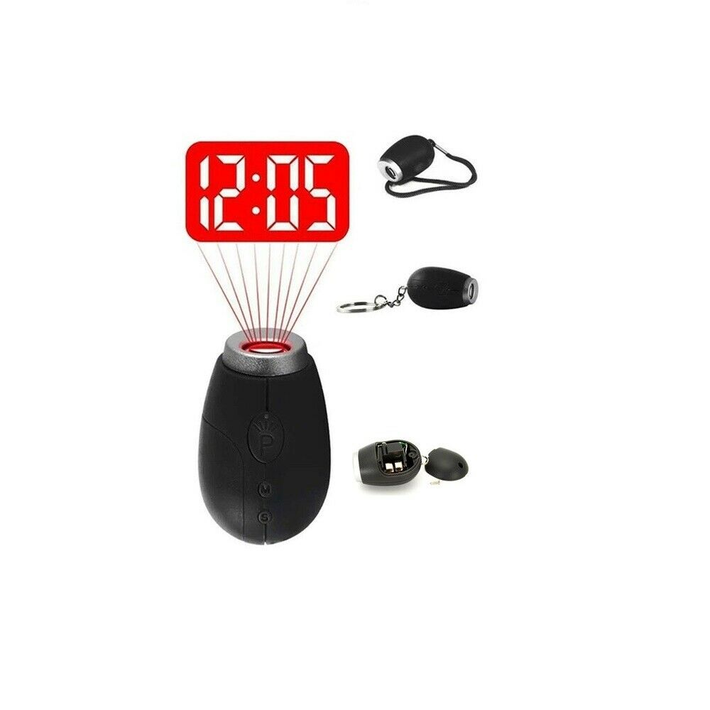 Portable Mini LED Digital Display Projection Alarm Clock Desktop Time Projector