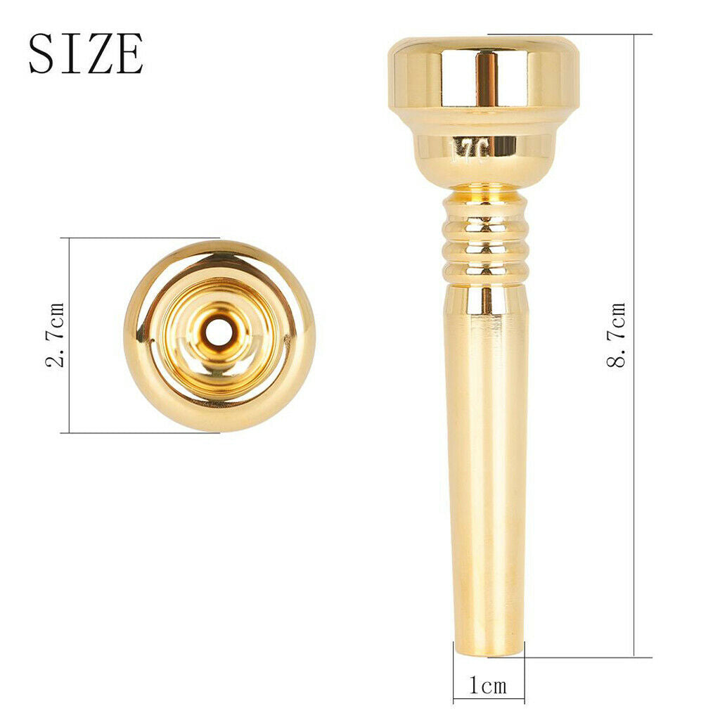 Golden Trumpet Mouthpiece, 17CBrass Mouthpiece for Trumpet Parts